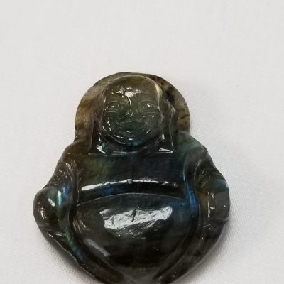 Labradorite Buddha Pendant