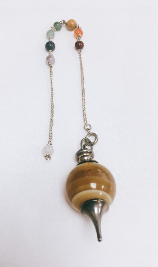 Round Stone 7 Chakra - Pendulum (Option 2)